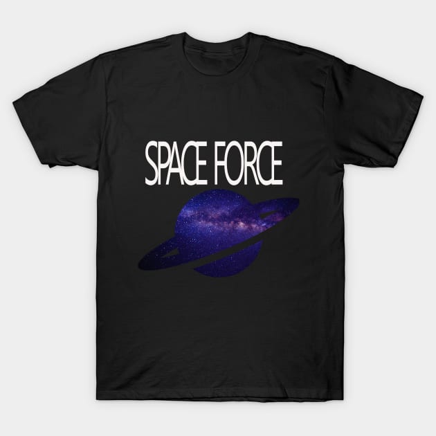 space force galaxy white T-Shirt by MAU_Design